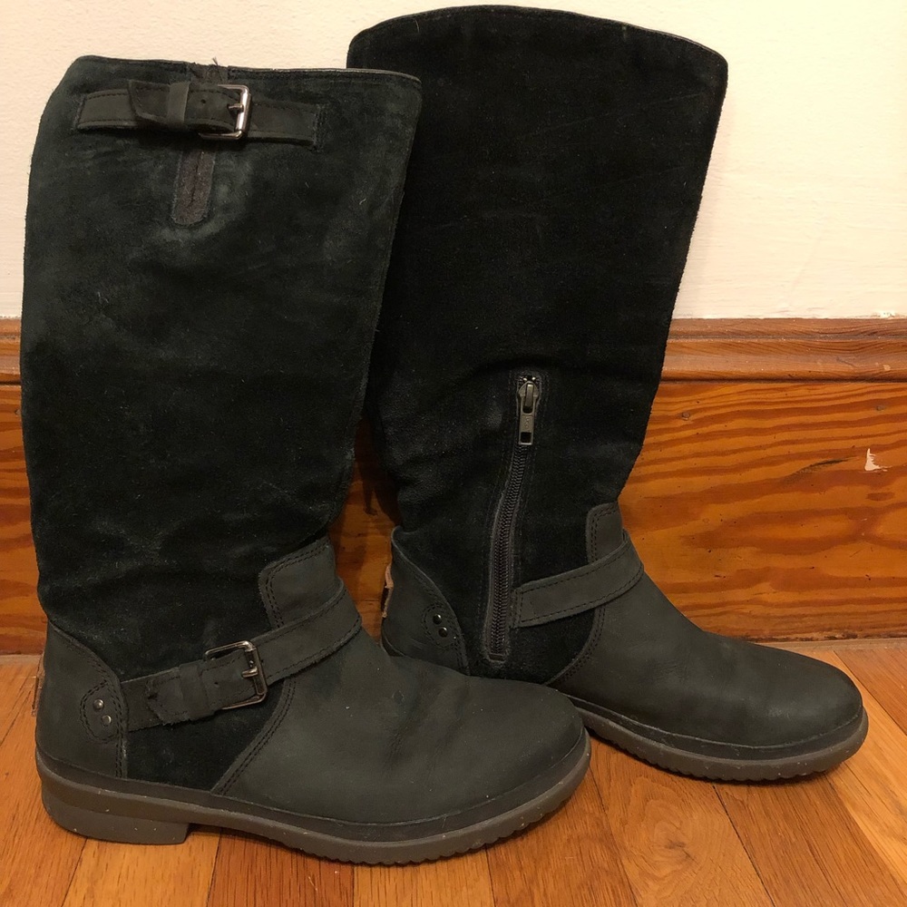 Ugg boots. Lined Suede top and waterproof bottom.
